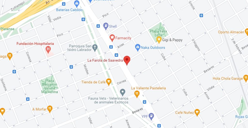 La Farola de Saavedra ubicación maps